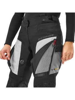Spodnie motocyklowe damskie tekstylne Shima Tracker czarno-jasnoszare
