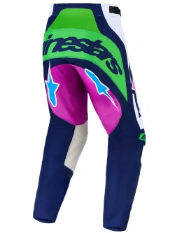 Spodnie cross Alpinestars MX Techstar Maven biało-niebiesko-zielone