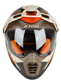 Kask integralny Klim Krios PRO Karbon brązowo-pomarańczowy