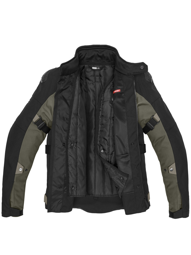 Kurtka motocyklowa tekstylna Spidi RW H2Out czarno-szaro-zielona