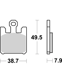 Klocki hamulcowe Brembo SA Kawasaki Ninja ZX-6R (94-)/ RR (03-05)/ ZX-12R (00-06)/ Suzuki GSX-R 1000 (01-10, 13-) [na przód, kpl. na 1 tarczę]