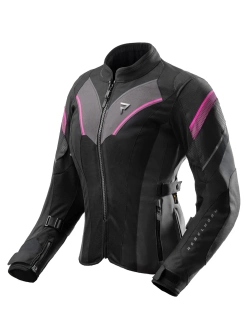 Kurtka motocyklowa damska tekstylna Rebelhorn Hiflow V czarno-szaro-różowa