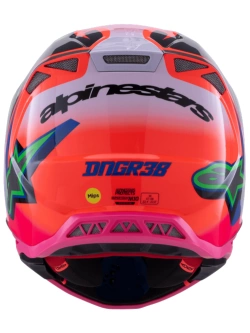 Kask enduro Alpinestars MX Supertech M10 Deegan pomarańczowo-różowo-fioletowy