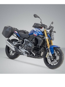 Zestaw: kufry boczne plastikowe Urban ABS + stelaże SLC Sw-Motech BMW R 1200 R (14-18), R 1250 R (18-25)/ RS (18-) [pojemność: 2 x 16,5l]