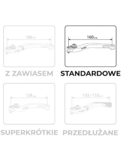 Zestaw regulowanych klamek bez zawiasu PUIG Yamaha (wybrane modele) złote