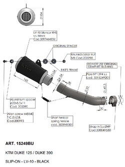 Tłumik motocyklowy LeoVince LV-10 Black Edition KTM Duke 125/ 390 (21-23) czarny [stal nierdzewna] 