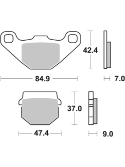 Klocki hamulcowe Brembo CC Aprilia RS 125 (97-01, 06-)/ RS4 125 (11-20)/ SX 125 (08, 18-) [kpl. na 1 tarczę]