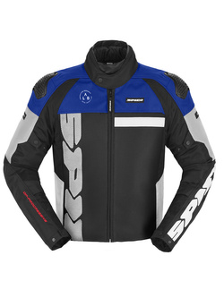 Kurtka motocyklowa tekstylna Spidi Progressive Net H2Out czarno-biało-niebieska