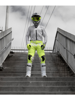 Kask enduro Thor Reflex Sport Riot szaro-żółty