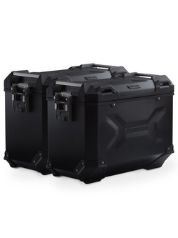 Zestaw: kufry boczne + stelaże PRO TRAX ADV SW-MOTECH do Triumph Tiger 1200 XCa / XCx/ XR / XRt / XRx (17-) [pojemność 2 x 45 L] czarne