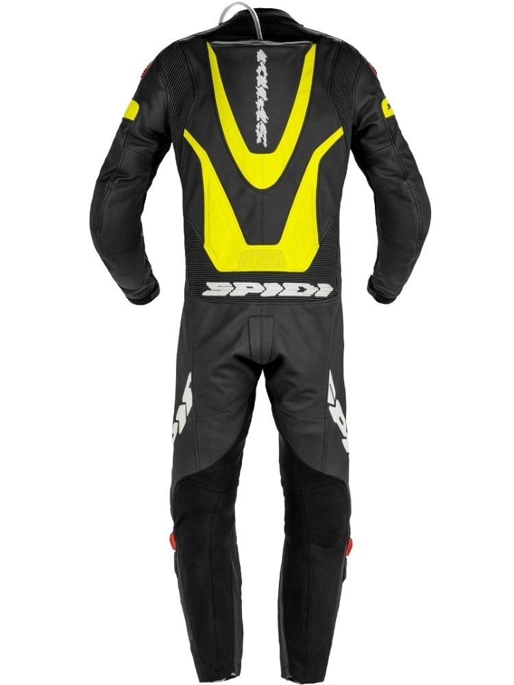 Kombinezon motocyklowy jednoczęściowy Spidi Laser Pro Perforated czarno-biały-fluo