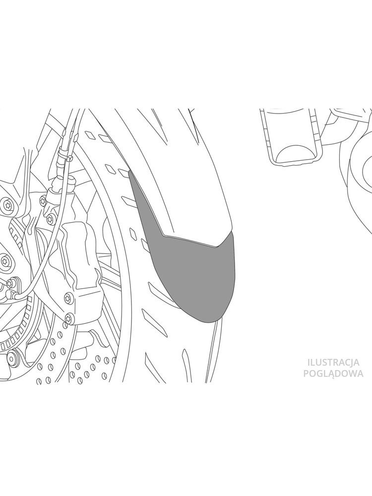 Przedłużenie błotnika przedniego PUIG do Suzuki DL250 V-Strom (17-)
