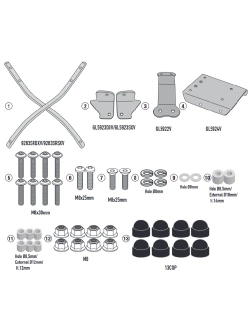 Stelaż pod kufer centralny Monolock Kappa Voge SR3 350 (24-)[bez płyty montażowej]