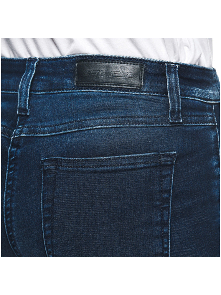 Jeansy motocyklowe damskie Dainese Denim Brushed Skinny Tex niebieskie