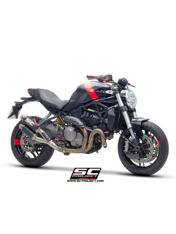 Podwójny tłumik SC-Project Twin GP Carbon (Slip on) - Ducati Monster 821 [18-20]