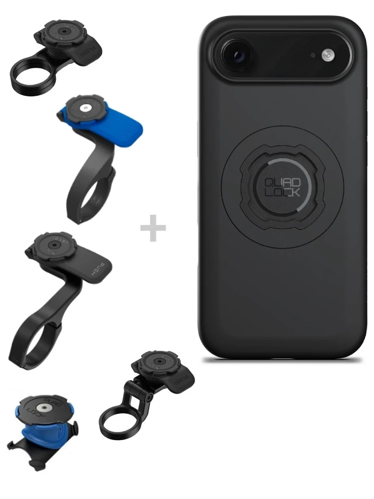 Zestaw rowerowy: etui MAG na telefon iPhone 17 Air (magnetyczne) + mocowanie Quad Lock