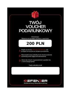 Voucher podarunkowy Defender o wartości 200,- PLN [wersja elektroniczna]