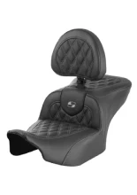 Kanapa motocyklowa dla kierowcy i pasażera z oparciem Saddlemen Roadsofa LS Harley Davidson Road Glide/ Street Glide (wybrane modele) (23-) czarno-szara