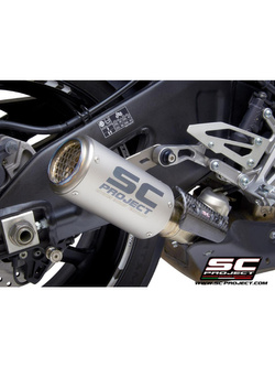 Tłumik SC-Project CR-T Titanium / Carbon, z siatką na wylocie (Slip on) - Yamaha MT-10 [16-20]