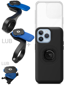 Zestaw rowerowy: etui MAG na telefon iPhone 14 Pro Max (magnetyczne) + wodoodporny pokrowiec MAG + mocowanie Quad Lock