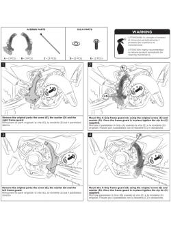 Osłony ramy Acerbis X-Grip KTM 65 SX/ Husqvarna TC 65 (24-) czerwone