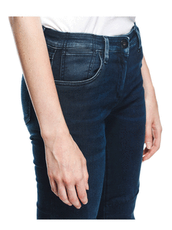 Jeansy motocyklowe damskie Dainese Denim Brushed Skinny Tex niebieskie