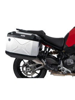 Zestaw: kufry boczne + stelaże Hepco&Becker Xplorer Cutout Ducati Multistrada V2/S (25-) srebrne