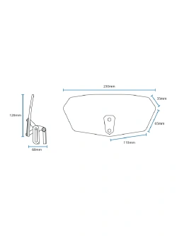 Deflektor Oxford Windshield przyciemniany [260x125mm]