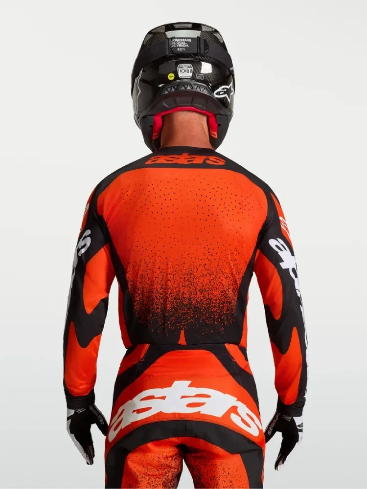 Bluza cross Alpinestars MX Techstar Swan czarno-biało-czerwona