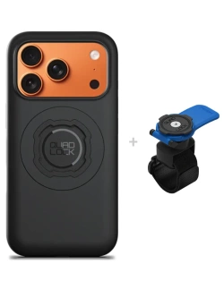 Zestaw: etui MAG na telefon iPhone 17 Pro (magnetyczne) + uchwyt Quad Lock montowany za pomocą paska z szybkozłączką