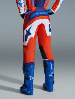 Spodnie cross Alpinestars MX Fluid Grid biało-pomarańczowo-niebieskie