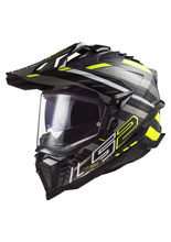 Kask adventure LS2 MX701 Explorer C Edge czarno-biało-żółty