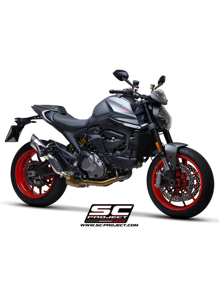Tłumik motocyklowy SC-Project S1 Ducati Monster 937 (21-24) tytan
