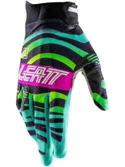 Rękawice cross dziecięce Leatt Moto 2.5 X-Flow czarno-zielono-różowe