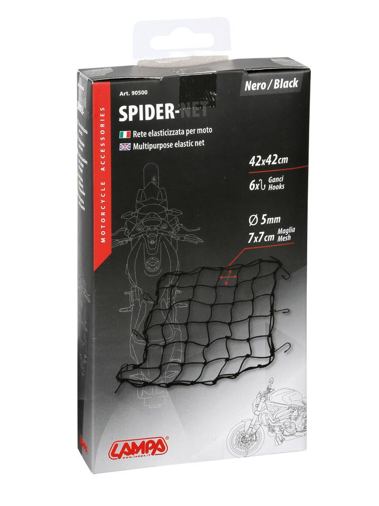 Uniwersalna siatka elastyczna Lampa na bagaże czarna