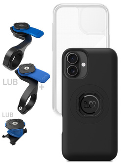 Zestaw rowerowy: etui MAG na telefon iPhone 16 Plus (magnetyczne) + wodoodporny pokrowiec MAG + mocowanie Quad Lock