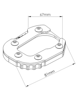 Poszerzenie stopki bocznej Puig BMW F750GS/ F850GS/ F800GS/ F900GS Adventure