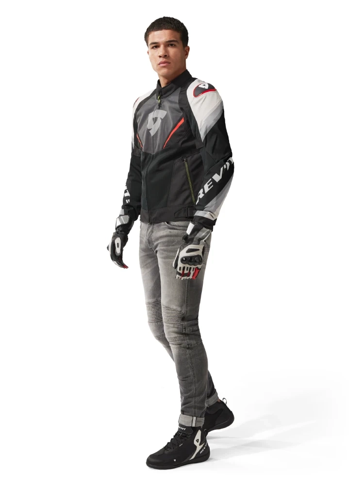 Kurtka motocyklowa tekstylna REV’IT! Quantum 3 Air szaro-czerwona