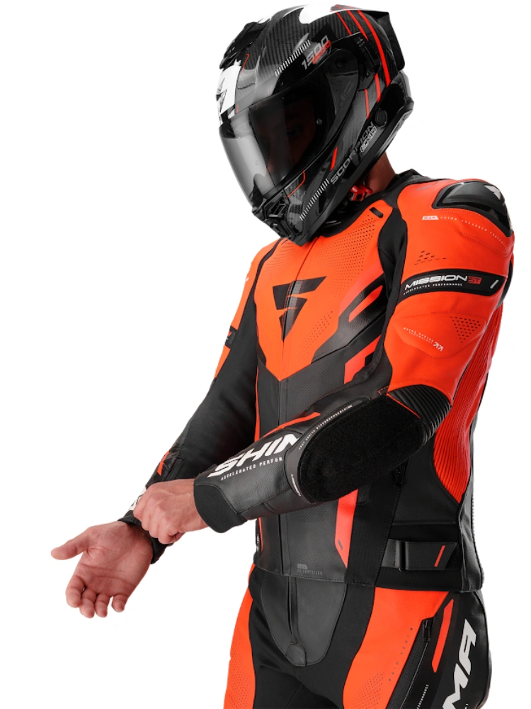 Kurtka motocyklowa skórzana Shima Mission ST G2 czarno-czerwona