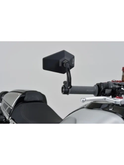 Lusterko motocyklowe Daytona D-Mirror-4 Hexagon do montażu na końcu manetki czarne [adapter]