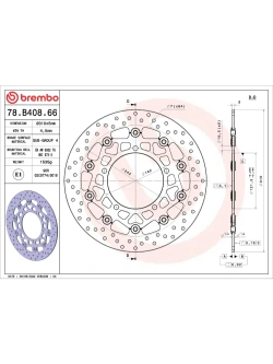 Tarcza Hamulcowa Brembo Serie Oro Floating Prime Line Suzuki (wybrane modele) [śr. 310 mm]