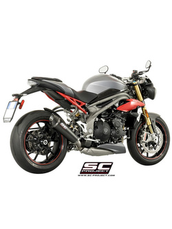 Tłumik stożkowy CARBON (niska pozycja) Slip-on SC-Project do Triumph SPEED TRIPLE 1050 S / R [16-17]
