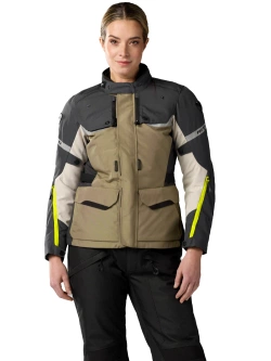 Kurtka motocyklowa damska tekstylna REV’IT! Outback 4 H2O zielono-szara