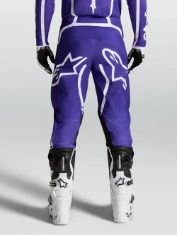 Spodnie cross Alpinestars MX Fluid Apex V2 biało-niebieskie