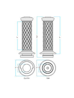 Manetki Biltwell AlumiCore TBW do kierownic o średnicy 25.4 [mm] chrom