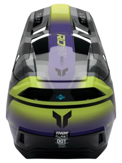 Kask enduro Thor Youth Fleet szaro-fioletowy-fluo