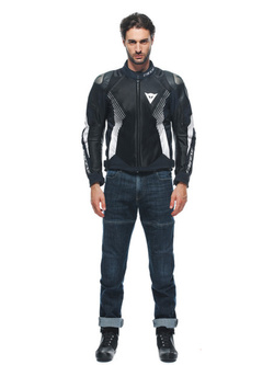 Kurtka motocyklowa tekstylna Dainese Super Rider 2 Absoluteshell czarno-biała