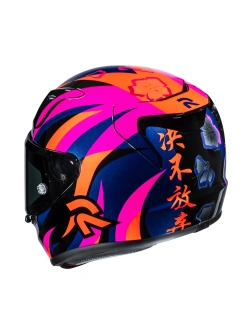 Kask integralny HJC RPHA 12 Dirano niebiesko-pomarańczowo-różowy