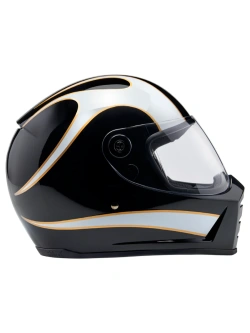 Kask integralny Biltwell Lane Splitter Flames czarno-biały