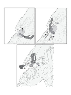 Mocowanie szyb Kappa 5124D, 5124DT BMW R 1250 GS (19-23)/ Adventure (19-24) 
